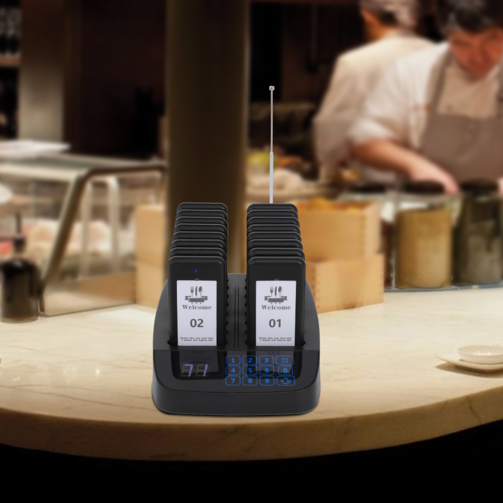 DONSU Restaurant-Pager-System, Pager-Rufsystem für Restaurant, drahtloses Rufsystem 16 Gäste-Pager