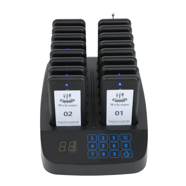 DONSU Restaurant-Pager-System, Pager-Rufsystem für Restaurant, drahtloses Rufsystem 16 Gäste-Pager