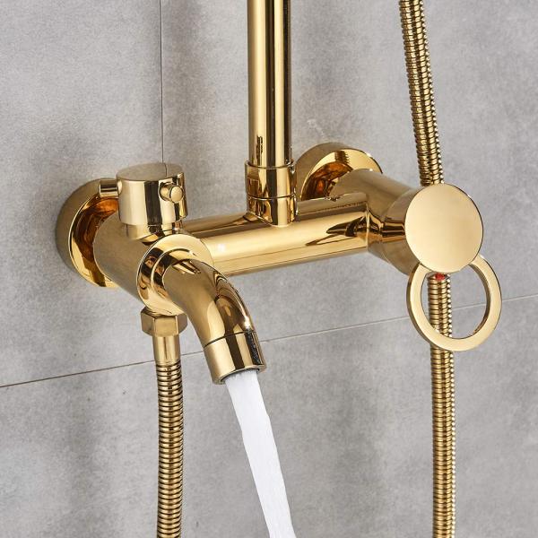 DONSU Duscharmatur Duschpaneel Handbrause Regenbrause Brausegarnitur Bad Duschsystem