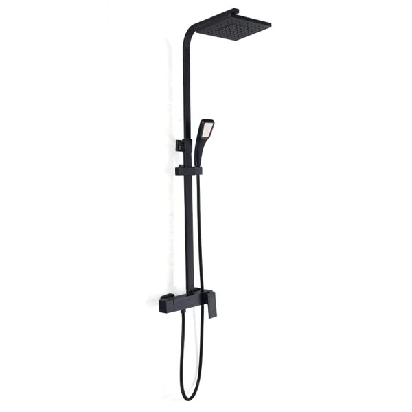 Duschsystem mit Thermostat, Duschset Duscharmatur Regendusche Dusche Duschsystem Duschsäule